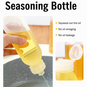Leak-Proof Oil Dispenser Bottle Kitchen Squeeze Bottle for Soy Sauce Vinegar Sesame Oil  Salad Dressing Drip-Free Spout