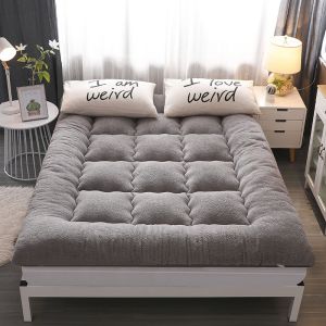 Thicker 10cm Single/Queen/King Mattress Tatami Topper Tilam Matress Feather Lamb Plush Soft Tilam Foldable Matress