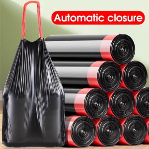 【Free Shipping】200Pcs/100Pcs Drawstring Multipurpose Trash Bags Degradable Sustainable Bedroom Trash Bags Normal Transparent Household Trash Bags Thicken Balcony Trash Bags with Holder Recycling Wastebasket Garbage Can Liners 15PCS/Roll 45*50cm 