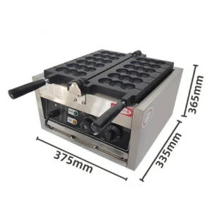 High-Quality Stainless Steel Teflon-Coated Double Knob Commercial Waffle Maker with Timer and Temperature Control 1400W for Eggs/Cakes/Apples/BBQ