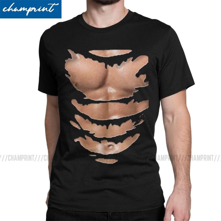 Lastest Fashion 3D Printed T-Shirt Ripped Six Pack Abs Muscles