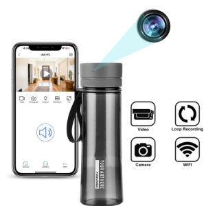 ขวดน้ำบันทึกวิดีโอ Wifi กล้องวงจรปิด Smart Home Security HD 1080p กล้องวิดีโอดิจิตอลแบบพกพามินิกล้องซ่อน