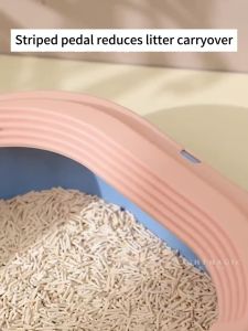 Cat litter box Large Space Cats Toilet Kitten Litter Box Open Litter Box Splash Proof With Scoop D1