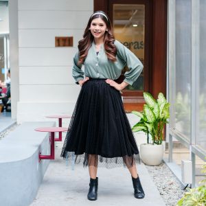 Yoenik Apparel Jaeyi Tutu Skirt - Rok Tutu - Rok Tulle Midi - Korean Skirt - Rok Payung