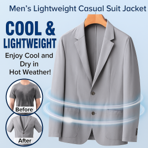Mens Lightweight Casual Suit Jacket Simple Solid Color Blazers Business Suit Coat Party Wedding Single Suit Jacket