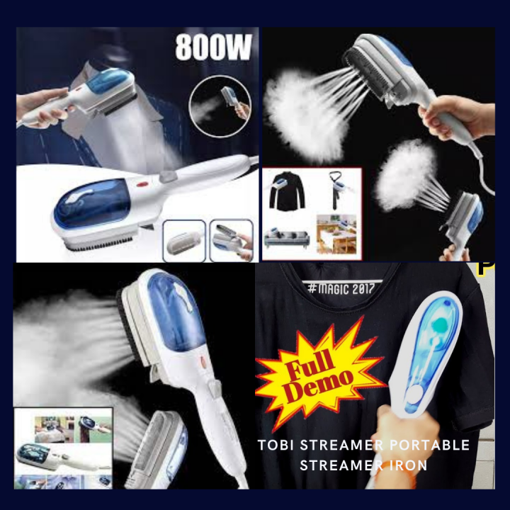 TOBI Portable Steamer Brush Iron Garment Travel Streamer Steam