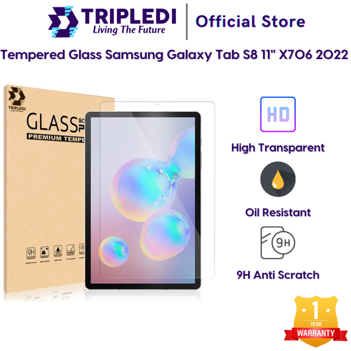 TRIPLEDI Tempered Glass Samsung Galaxy Tab S8 11 inch 2022 SMX700 SM