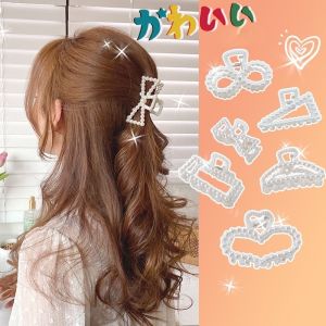 【VanHariacc】กิ๊บหนีบผม ประดับไข่มุก ทรงเรขาคณิต สไตล์เกาหลี สำหรับผู้หญิง