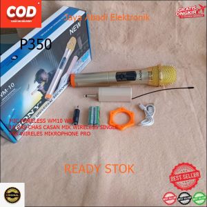 P350 MIC WIRELESS WM10 WM 10 CAS CHAS CASAN MIK WIRELESS SINGLE MIX WIRELES MIKROPHONE PRO NIRKABEL