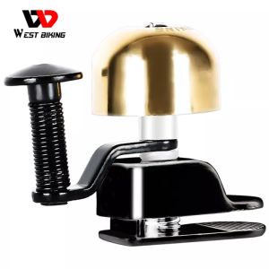 WEST BIKING Bike Bell Mini Ultralight Cycling Safety Alarm Horn Aluminum Alloy Handlebar Bicycle Ring MTB Road Bike Accessories