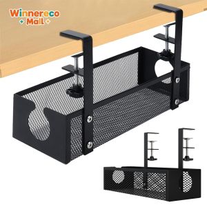 Flexible Wire Management Tray for Desks and Kitchen Countertops with Adjustable Thickness and Easy Access