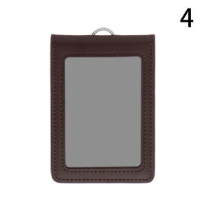 【COD&Ready Stock】PU Leather Name Badge Holder Work Card Holders With Retractable Lanyard Bank Credit Card