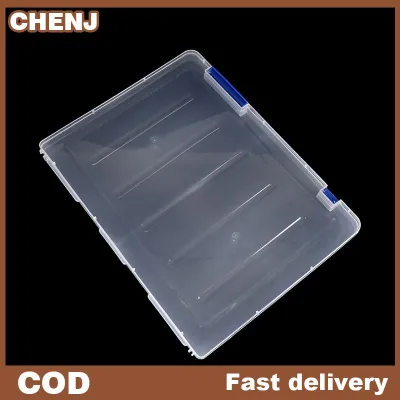 CHENJ A4 Transparent Storage Box Clear Plastic Document Paper Filling Case File New