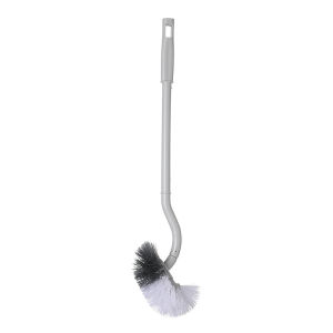 Angled Toilet Bowl Brush Set Flexible Bristles Easy-to-Use Curved Design Long Handle