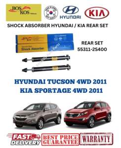 New BOSKOS Rear Shock Absorber Set for HYUNDAI TUCSON 2011/ KIA SPORTAGE 4WD - OEM 55311-2S400 - 1 Year Warranty