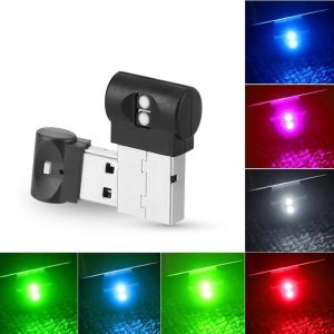 7 Colors Mini Car Light LED Modeling Light Car Ambient Light USB DJ RGB Lights