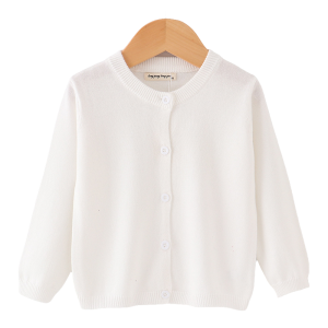 [Fast Shipping] Kids Cotton Knit Cardigans Ins Trendy Solid Color Open Front Sweater for Girl 1-8 Yrs