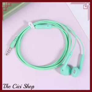 [The Cici Shop] หูฟังแบบมีสาย U19ผิวเรียบหูฟัง3.5มม. พร้อมชุดหูฟังเพลงตัดเสียงรบกวนมือไมค์ในตัว