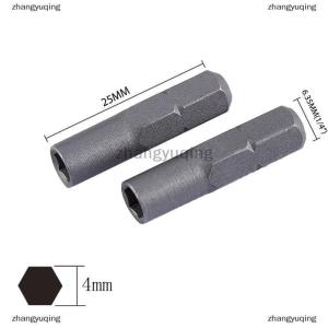 [COD] zhangyuqing Screwdriver Bit Adapter Micro Inserts Bits 6.35mm 1 4 Adapter To 4mm Hex Holder