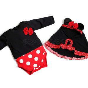 baju bayi jumper bayi model hijab karakter minnie mouse lucu murah