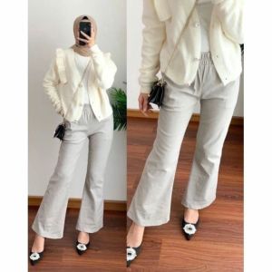 Celana Besic Cutbray Pants Wanita Premium - Celana besic wanita