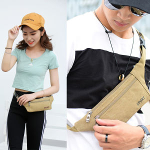 Atdiva Tas Selempang Kanvas Outdoor Olahraga Import Dengan Lubang Earphone