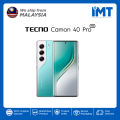 Tecno Camon 40 Pro 5G Smartphone | MediaTek Dimensity 7300 Ultimate | 6.78" AMOLED Display | IP68/69. 