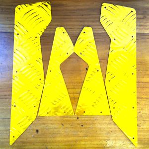 Plat Bordes Nmax Full CNC Aluminium - Pijakan Kaki Karpet Motor Yamaha Nmax Polos Besi