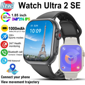 Smart Watch for Men Women 1000mAh Battery HD AMOLED Screen Bluetooth Calling Heart Rate Monitor Multiple Sports Modes Waterproof Fitness Tracker Pedometer Calorie Counter Compatible with Android iOS