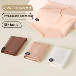 7A Mulberry Silk Panties Mid Waist Seamless Breathable Antibacterial Yoga Fitness 3D Hip Lifting Non Marking ​​Briefs​​