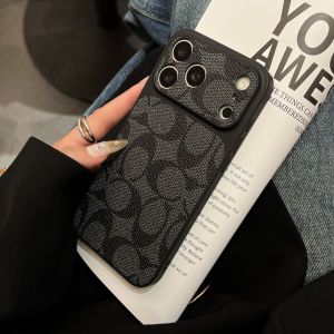 Leather Case for iPhone 17 16 15 14 13 12 11 Pro Max 14 15 16 Plus Business Classic Style Shockproof Slim Fit Protective Cover for Men & Women