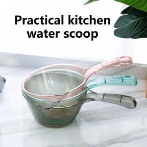 Household Water Dipper Clear Aesthetic Transparent Scooper Bathroom Shower Water Spoon Toilet Dip Buckets
