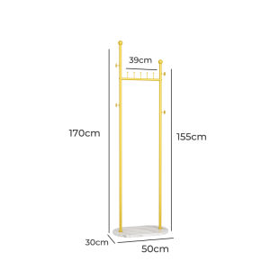 Eurosofa Light Luxury Hanger Metal Hanger Floor Bedroom Hanger Simple Coat Rack Rack Detachable Vertical With Wheels And Basket Storage