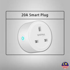 WPM Home TUYA Smart UK Plug 10A / 20A WIFI Smart Plug Tuya WiFi Smart Socket with Power Adapter Mobile Phone Remote Timer Switch Voice Control Smart Life APP Support Google Home/Alexa with UK Plug 智能插座