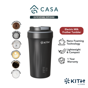 KITH BEVIE 6-in-1 Electric Milk Frother Tumbler | TMF-300-BG