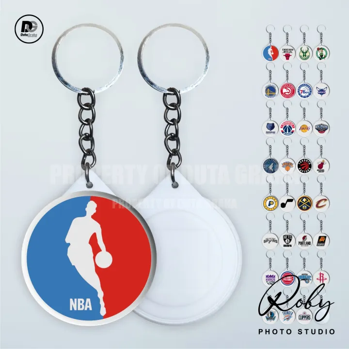 [KEYRING PRESS] NBA BASKETBALL BOLA BASKET Gantungan Kunci Keychain ...