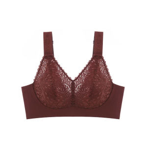 บราเซ็กซี่ขนาดใหญ่ บราบางเต็มคัพ ชุดชั้นในผู้หญิง บราไร้รอยต่อสำหรับผู้หญิง บราดันทรง ลูกไม้ สำหรับผู้หญิงอ้วน ขนาด CDEFG