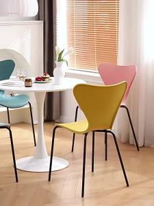 LZD  Nordic Dining Chair Plastic Chair Home Modern Simple Leisure Negotiation Desk Chair Stool Backrest Internet Celebrity Makeup Chair