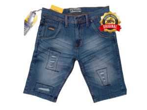 CELANA PENDEK JEANS DENIM DESTROY SOBEK DISTRO PRIA COWOK MODEL REGULER KASUAL DAILYCO STORE