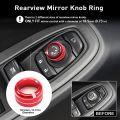 4Pcs Knob Cover for Subaru Crosstrek Impreza 2024 2025 Accessories, 2025 Forester, 2020-2025 Legacy Outback, 22-24 WRX 23-25 Ascent, Volume Tune, Start Stop Button Ring Rear Mirror Knob Cover (Red). 