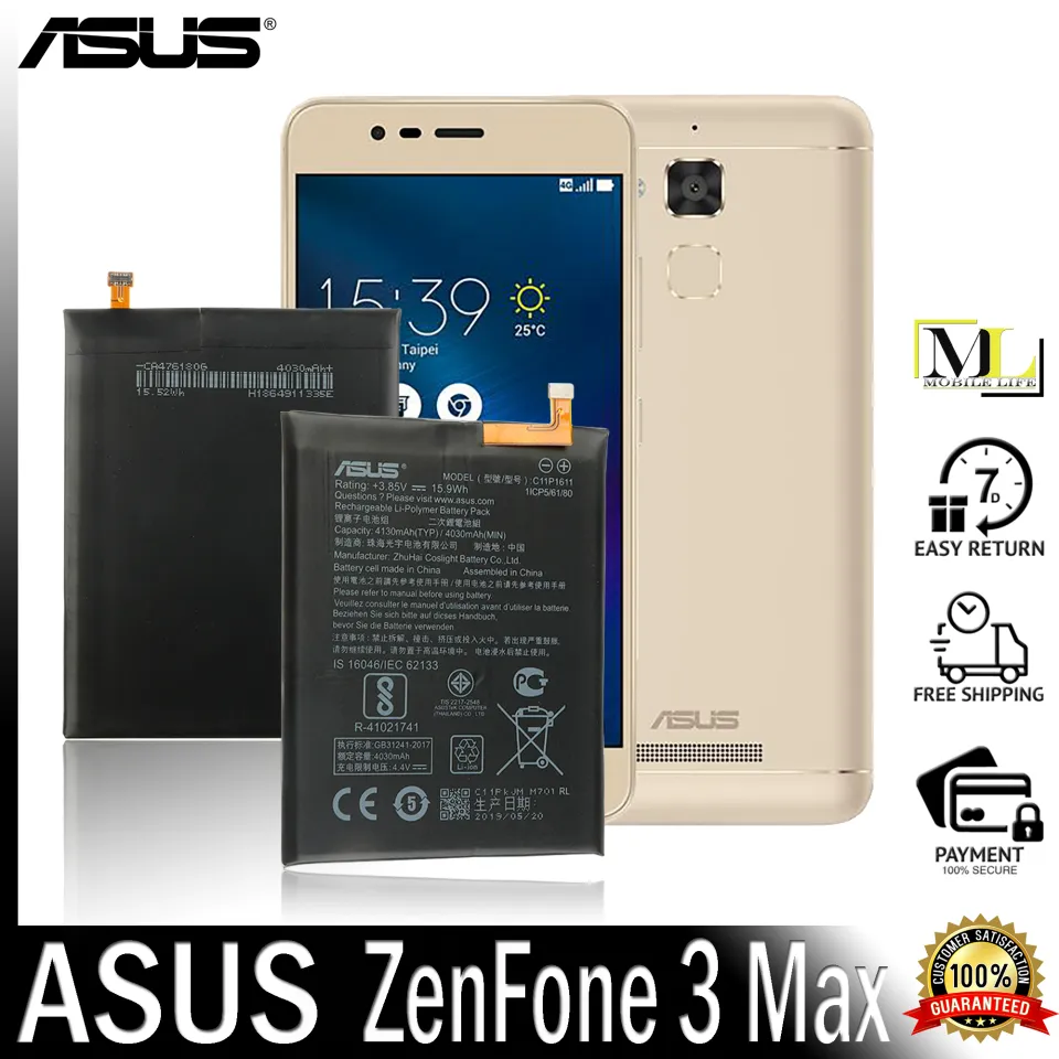 BATTERIA PER ASUS ZENFONE 3 MAX ZC520TL X00BD C11P1611 4130mAh - Foto 8