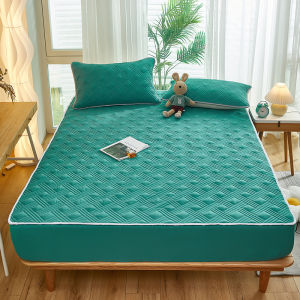 SUNLIGHT HOME Waterproof Thickened BedsheetMulti Patterned Bed SheetSolid Color Fitted BedsheetBreathable Mattress Cover