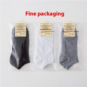 LIVE GREAT |Vớ nam bao bì độc lập Vớ cổ thấp nam và nữ mùa hè vớ vô hình màu trơn Vớ thể thao gian hàng vớ Quà Tặng