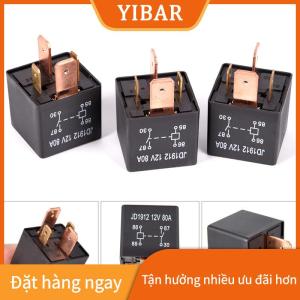 YIBAR Rơ Le chịu tải nặng Chống Nước Rơ Le ô tô 4 chân DC 24V 12V 80A jd1912