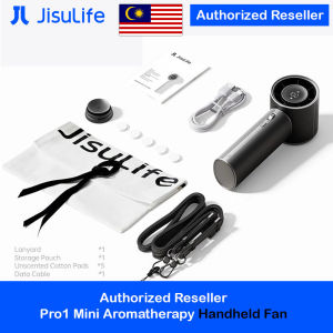JisuLife 2026 Handheld Fan Pro1 Mini Aroma Pod Leather Design Compact Palm Size Portable 30h Long Battery Life Fan