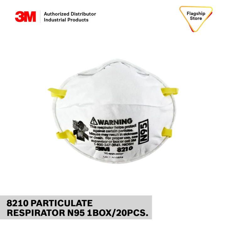 3m 8210v 3M 8210 N95 Particulate Respirator Masks - Box Of 20 Masks ...
