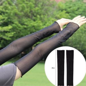 Mesh Arm Sleeve Loose Breathable Sun Protection Long Gloves Elegant Sweet Solid Color Sleeves Cover for Summer Driving Accessories