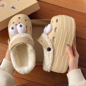 [Free Shipping] Summer beach outdoor wear 9cm high-heeled perforated shoes for women height-increasing wedding shoes thick-soled soft-soled closed-toe slippers for women