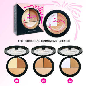 Kem Che Khuyết Điểm Mira Combi Foundation 3 Ngăn B788