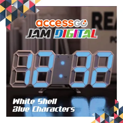 Digital Jam Alarm Dinding 3D Bisa Cek Suhu Temperatur ACCESSGO LED DIGITAL CLOCK Jam Meja Dinding Estetik PREMIUM Bergaransi- Wartech